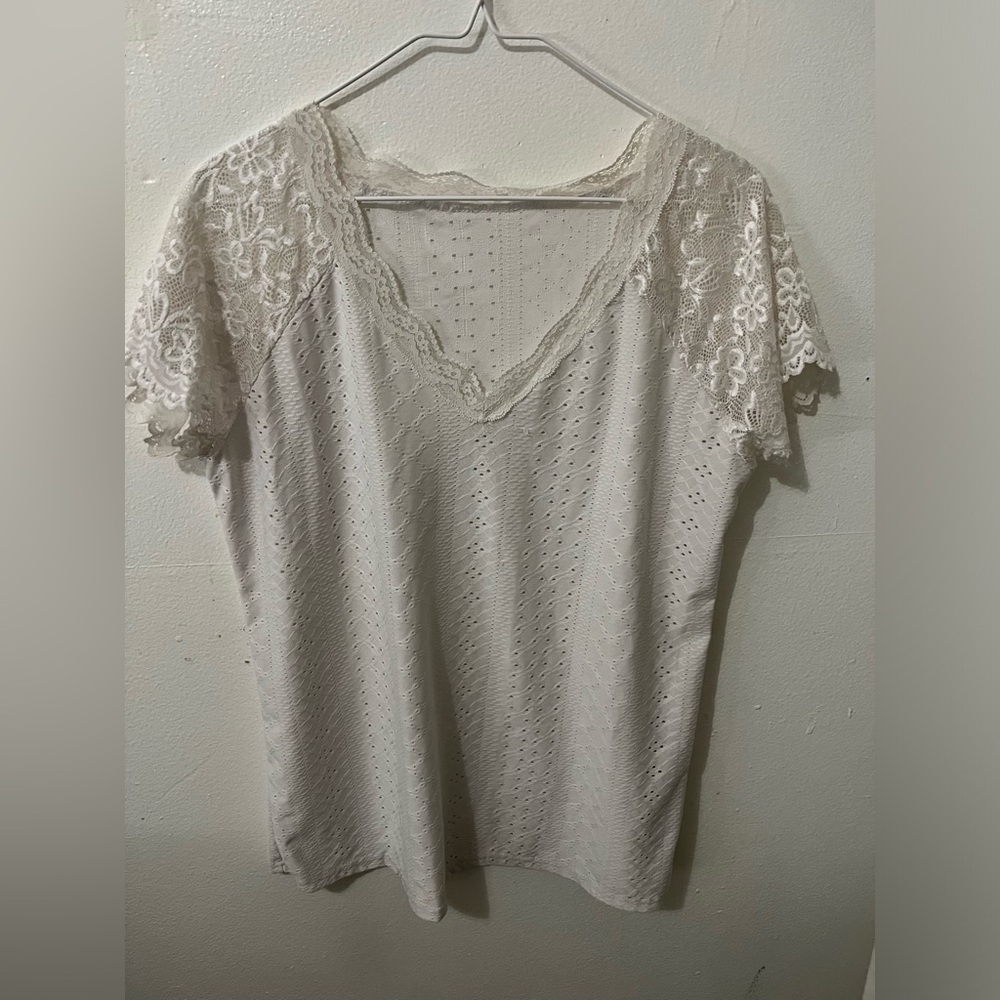 White lace top